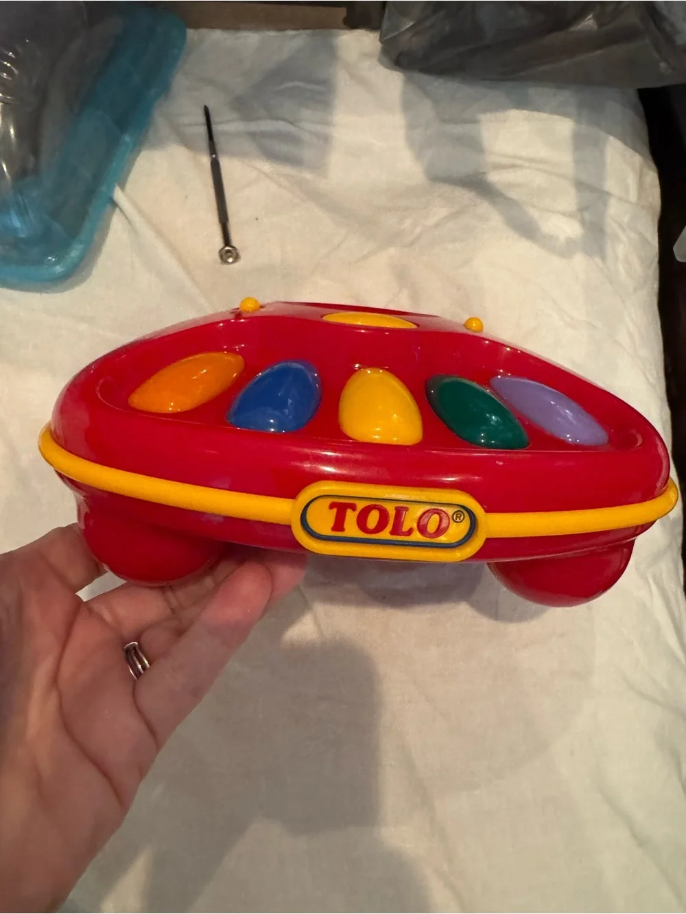 Tolo Red Musical Bear Piano Toy for Kids baby Einstein music